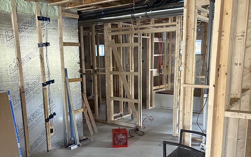 Filage électrique d'une construction neuve réalisé par un maître électricien.